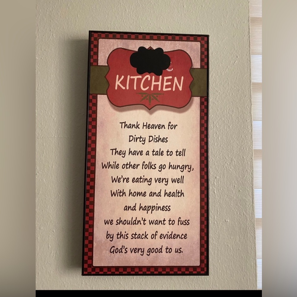 home interiors Discontinued Kitchen wall Sign